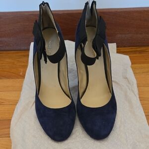 Nine West Black and Blue Suede Women's Heels
